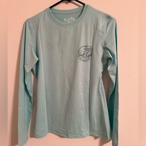 SALT LIFE Light Blue Long Sleeve Shirt Size Small NWT